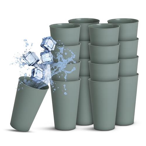 Pro Home (16er Pack Kunststoffbecher wiederverwendbar - BPA Frei - Spülmaschinenfest - (0,4L) Bruchfester PP - Partybecher Mehrweg, Camping Geburtstag von Pro Home