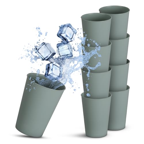 Pro Home (8er Pack Kunststoffbecher wiederverwendbar - BPA Frei - Spülmaschinenfest - (0,2L) Bruchfester PP - Partybecher Mehrweg, Camping Geburtstag von Pro Home