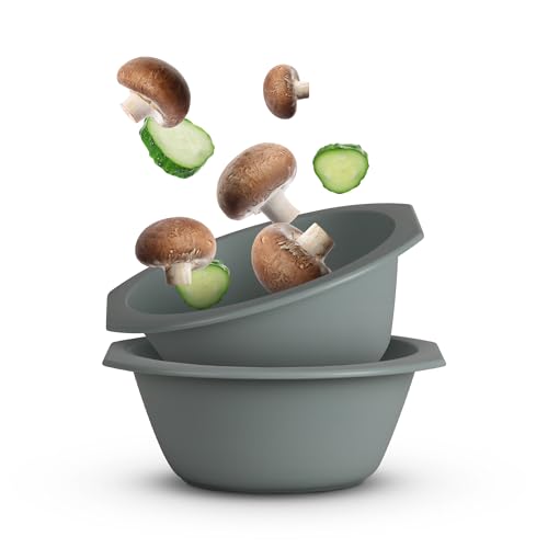 Pro Home 2er Pack Kunststoff Schüssel Plastikschüssel - BPA Frei - Spülmaschinenfest - (Ø15,5cm / Grün) Bruchfester PP - Müslischüssel Kinder Pasta Salat von Pro Home