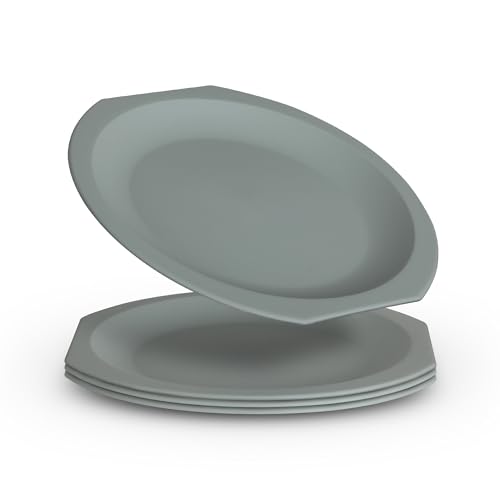 Pro Home 4er Pack Plastikteller Mehrweg Bruchfester PP Kunststoff - BPA Frei - Spülmaschinenfest (Ø23cm / Grün) Party Teller Kinder Camping Picknick von Pro Home