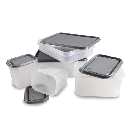 Pro Home Frischhaltedose mit Deckel 5er Set Luftdicht BPA-Frei aus Kunststoff FoodPrep Meal Prep Vorratsdose Clip und Close - Transparent Pro Home Frischhaltedose mit Deckel 5er Set Luftdicht BPA-Frei aus Kunststoff FoodPrep Meal Prep Vorratsdose Clip und Close - Transparent von Pro Home
