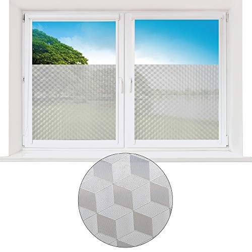 Pro Home Sichtschutzfolie im 1er Pack Würfel (60x150cm) Blickdicht und selbsthaftend, Fensterfolie statische Schutzfolie als Sichtschutz von Pro Home