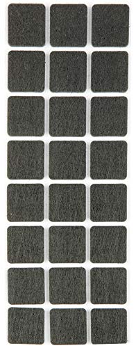 ProHome Filzgleiter Bodengleiter anthrazit selbstklebend rund und eckig auswählbar (Eckig 28 x 28 mm) von Pro Home