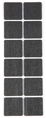 ProHome Filzgleiter Bodengleiter anthrazit selbstklebend rund und eckig auswählbar (Eckig 40 x 40 mm) von Pro Home