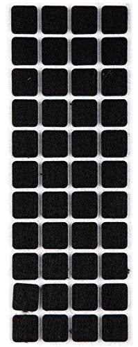 ProHome Filzgleiter Bodengleiter schwarz selbstklebend in rund und eckig auswählbar (Eckig 20 x 20 mm) von Pro Home