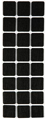 ProHome Filzgleiter Bodengleiter schwarz selbstklebend in rund und eckig auswählbar (Eckig 28 x 28 mm) von Pro Home