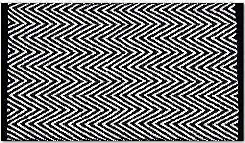 Pro Home Teppich Läufer Matte Unterlage Vorleger Fußabtreter, breite Auswahl an modernen Fleckerl- und Baumwollteppiche (70x130 cm/Zigzag) von Pro Home