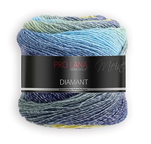 Pro Lana/theofeel Lana Diamant Farbe 90, Wolle mit Farbverlauf, 1 Knäuel = 1 Schal, 150g, 525m, 278487 von theofeel