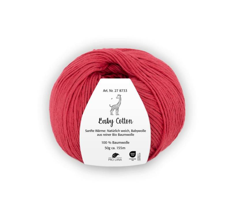 Pro Lana BABY COTTON 50 g Häkelwolle, 155 m (Weiche Bio-Baumwolle für zarte Babyhaut), 50 g von Pro Lana
