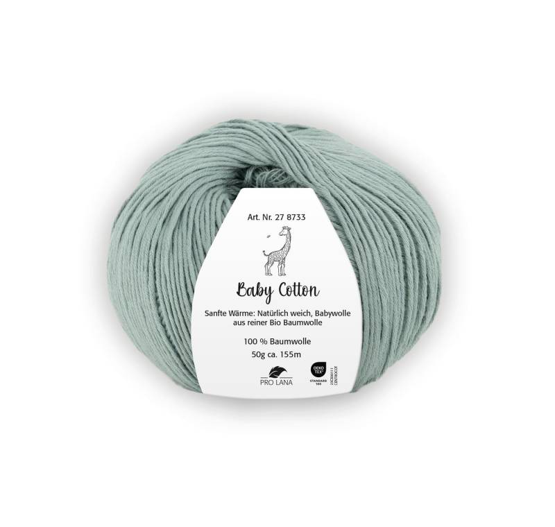 Pro Lana BABY COTTON 50 g Häkelwolle, 155 m (Weiche Bio-Baumwolle für zarte Babyhaut), 50 g von Pro Lana