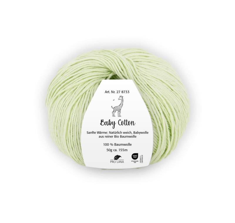 Pro Lana BABY COTTON 50 g Häkelwolle, 155 m (Weiche Bio-Baumwolle für zarte Babyhaut), 50 g von Pro Lana
