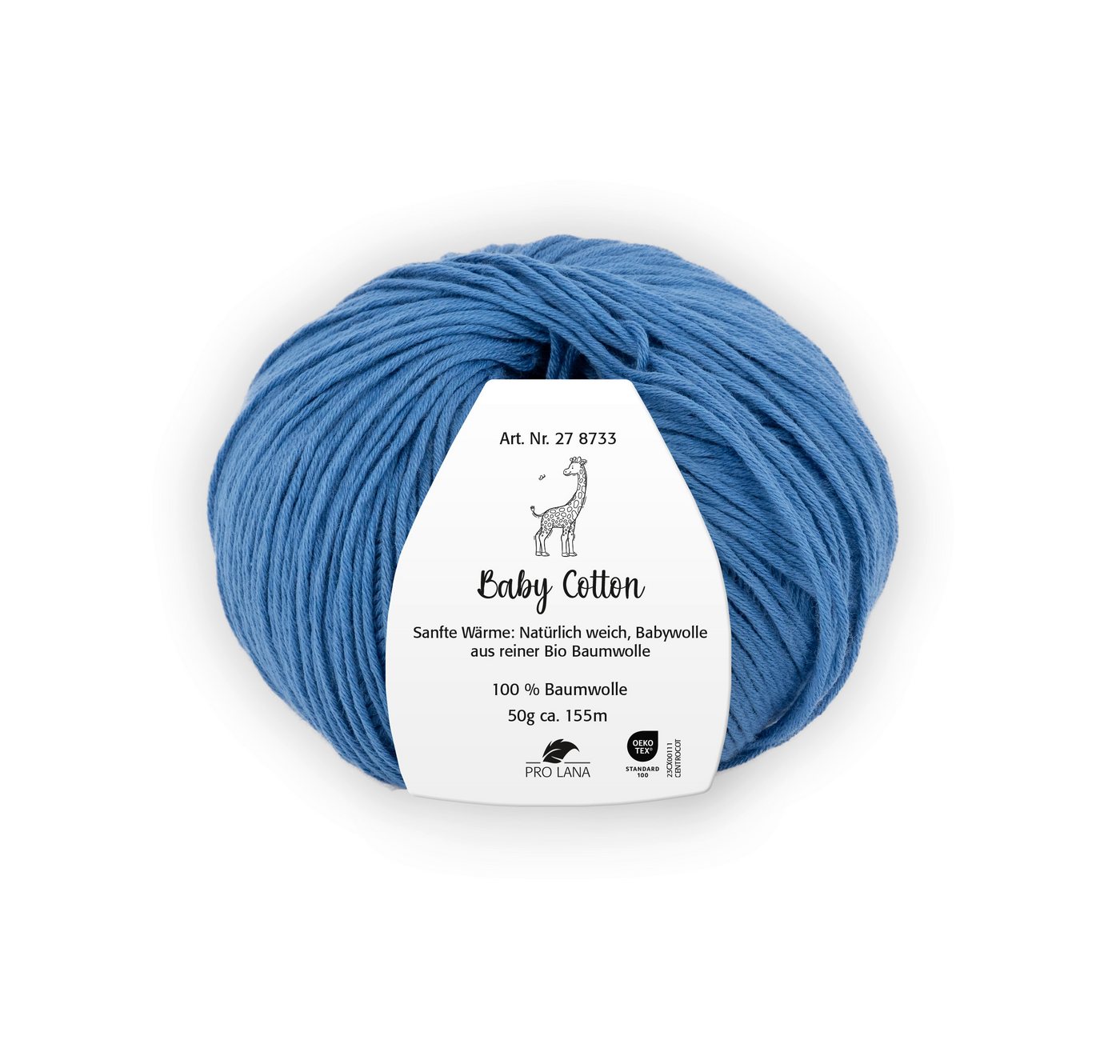 Pro Lana BABY COTTON 50 g Häkelwolle, 155 m (Weiche Bio-Baumwolle für zarte Babyhaut), 50 g von Pro Lana