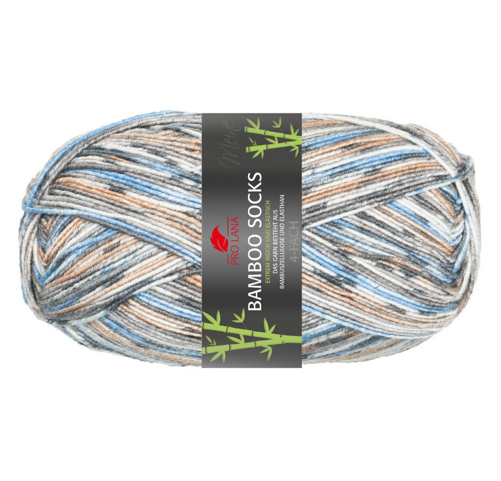 Pro Lana BAMBOO SOCKS color Häkelwolle, 400 m (seidenweiche und vegane 4-fach Sockenwolle), 100 g von Pro Lana