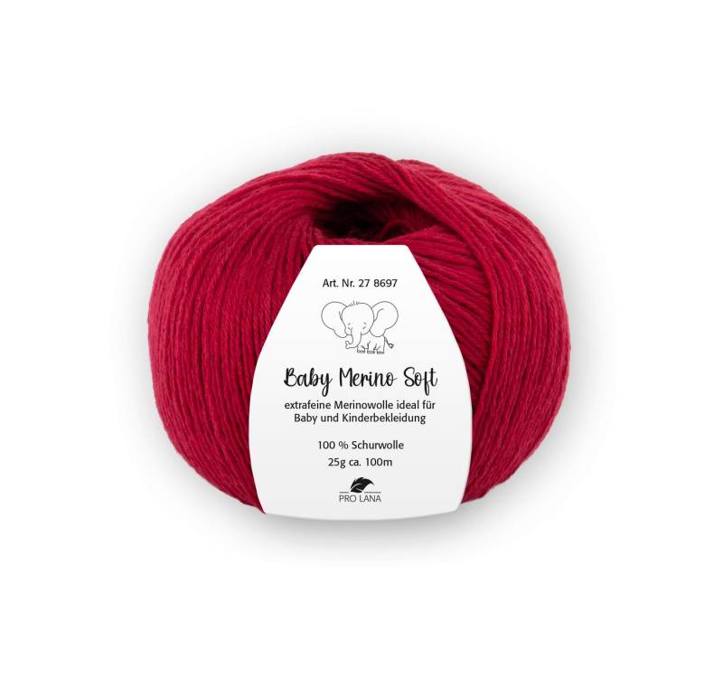 Pro Lana Baby Merino soft Häkelwolle, 100 m (Baby Merino Soft Wolle, zartes Gefühl auf der Babyhaut), 25 g von Pro Lana