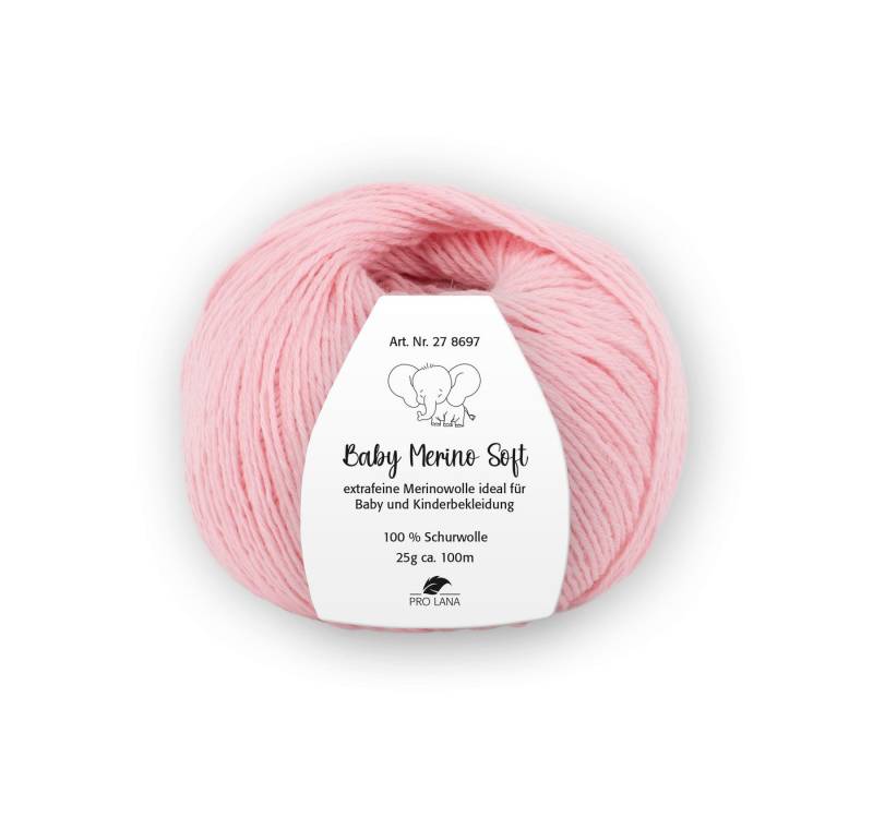 Pro Lana Baby Merino soft Häkelwolle, 100 m (Baby Merino Soft Wolle, zartes Gefühl auf der Babyhaut), 25 g von Pro Lana