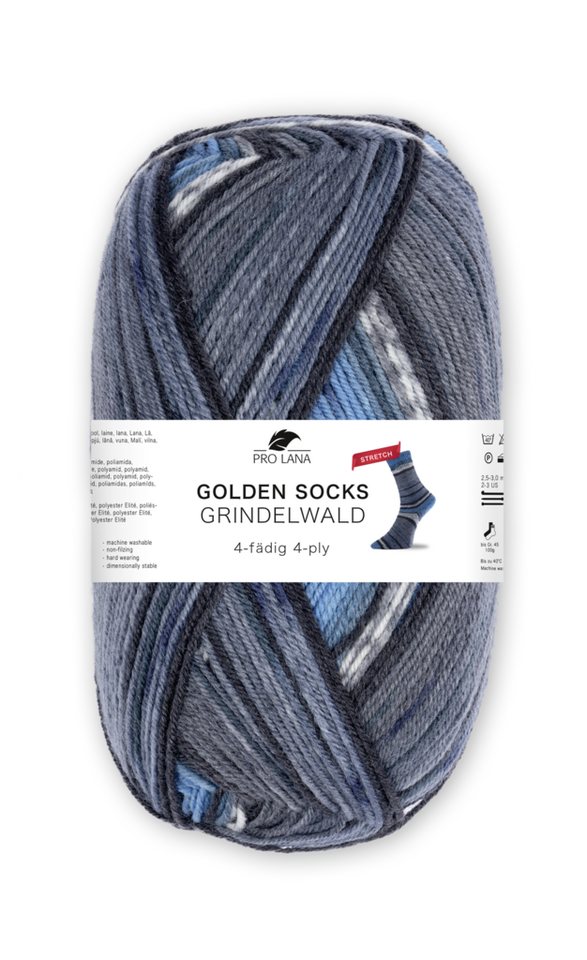Pro Lana GRINDELWALD Stretch Häkelwolle, 400 m (Strapazierfähig, filzfrei und elastisch für perfekte Socken), 100 g von Pro Lana