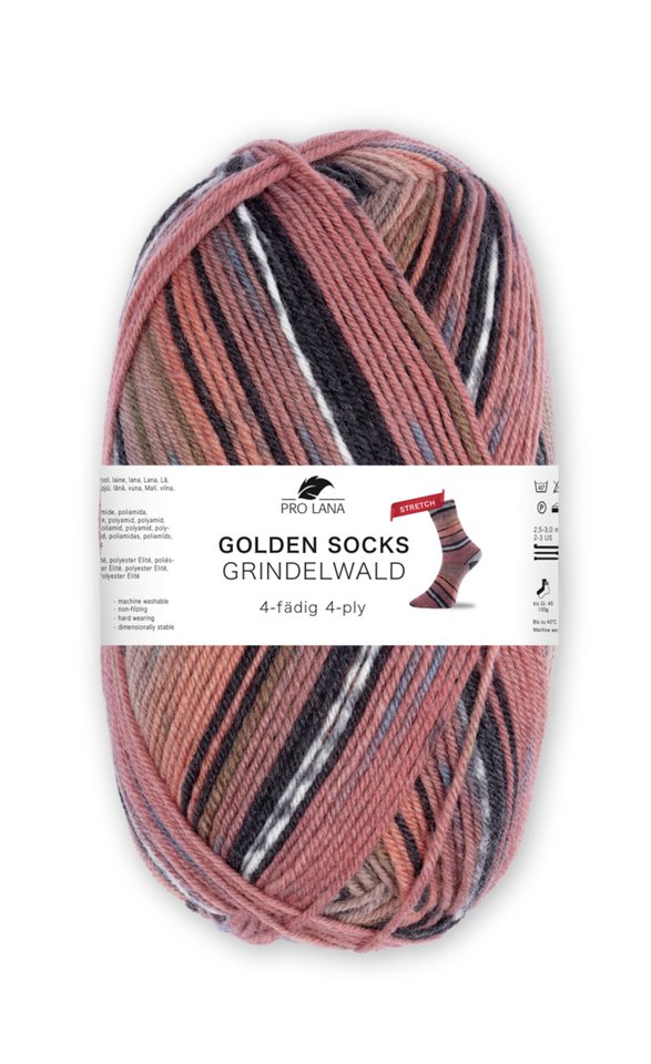 Pro Lana GRINDELWALD Stretch Häkelwolle, 400 m (Strapazierfähig, filzfrei und elastisch für perfekte Socken), 100 g von Pro Lana