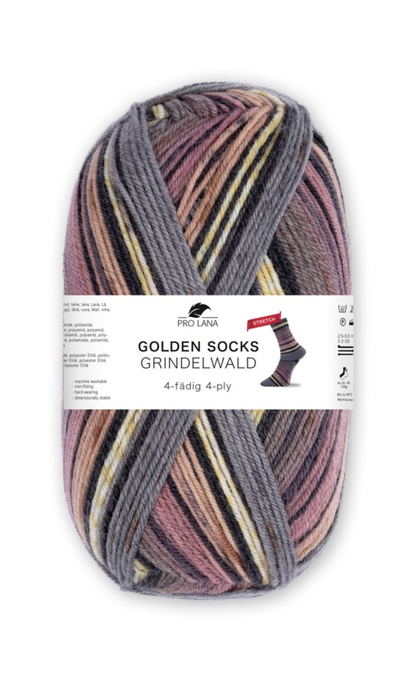 Pro Lana GRINDELWALD Stretch Häkelwolle, 400 m (Strapazierfähig, filzfrei und elastisch für perfekte Socken), 100 g von Pro Lana