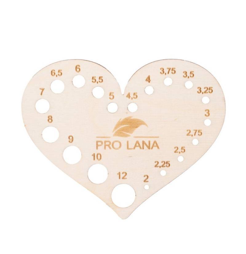 Pro Lana Stricknadeln Pro Lana Nadelmaß Holz geschliffen präzise Strickhilfe, Stricknadel-Messgerät aus Holz von Pro Lana