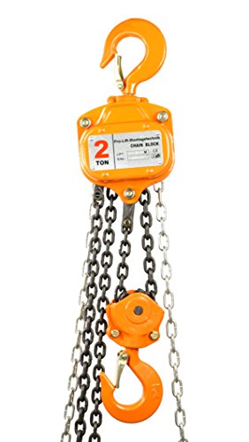 Pro-Lift-Montagetechnik 2000kg Kettenzug, 3m Hubhöhe, eckiges Gehäuse, J, 00209 von Pro-Lift-Montagetechnik