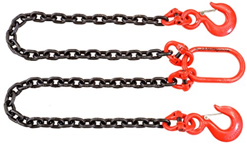 Pro-Lift-Montagetechnik 3t Anschlagkette, zweisträngig, Länge 143cm, Haken mit starrer Öse, SC23, 01275 von Pro-Lift-Montagetechnik