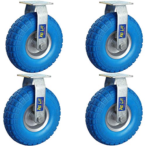 Pro-Lift-Montagetechnik 4 Stück: je 80kg Bockrollen, blauer Vollgummi, 01319 von Pro-Lift-Montagetechnik