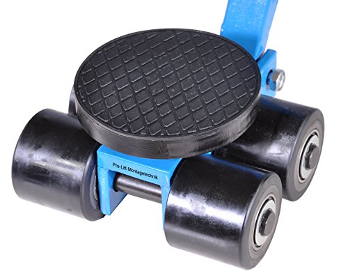 Pro-Lift-Montagetechnik 4t Lenkfahrwerk mit 1000mm Zugstange, Panzerrollen, X, 00417 von Pro-Lift-Montagetechnik