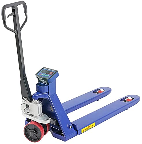 Pro-Lift-Montagetechnik Gabelhubwagen mit Waage Paletten Hubwagen 2500kg Wiege-Hubwagen 115cm Gabellänge 0,5kg Schritte von Pro-Lift-Montagetechnik