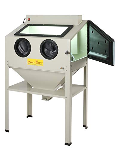 Pro-Lift-Montagetechnik Sandstrahlkabine 220 Liter inkl. Zubehör, SB220ABJ, Lampengehäuse nach außen verlegt, 01557 von Pro-Lift-Montagetechnik