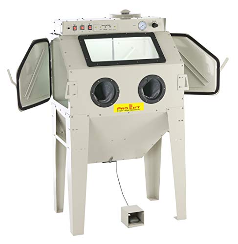 Pro-Lift-Montagetechnik Sandstrahlkabine 350 Liter inkl.Zubehör, SB350AJ, mit eingebauter Absaugung, 01558 von Pro-Lift-Montagetechnik