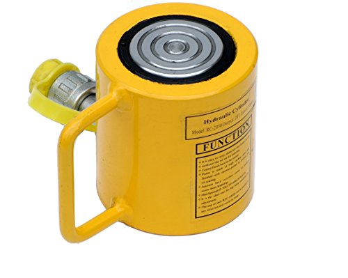 Pro-Lift-Werkzeuge 20 t Hydraulikzylinder Kolbenhub 50 mm Hydraulikpumpe Arbeitszylinder cylinder 20000 kg Druckkraft Schwerlastheber einfachwirkend 20t silber von Pro-Lift-Werkzeuge