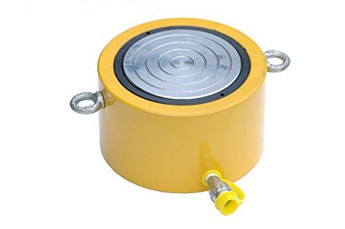 Pro-Lift-Werkzeuge 200 t Hydraulikzylinder Kolbenhub 50 mm Hydraulikpumpe Arbeitszylinder cylinder 200000 kg Druckkraft Schwerlastheber einfachwirkend silber 200t von Pro-Lift-Werkzeuge