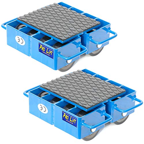 Pro-Lift-Werkzeuge 24t Panzerrollen Set Transportfahrwerk starr Schwerlastroller 24000kg Maschinentransport Industrieroller Schwerlastfahrwerk 2 x 12 tonnen von Pro-Lift-Werkzeuge