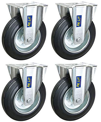 Pro-Lift-Werkzeuge 4 Stück Bockrollen je 210 kg Durchmesser 200 mm Gummirollenbelag Transportrollen starr Schwerlastrollen Rollen 4x Pro-Lift-Werkzeuge 4 Stück Bockrollen je 210 kg Durchmesser 200 mm Gummirollenbelag Transportrollen starr Schwerlastrollen Rollen 4x von Pro-Lift-Werkzeuge