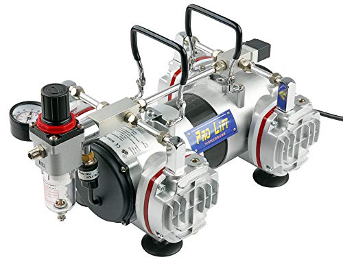 Pro-Lift-Werkzeuge Airbrush Kompressor 6 bar 230Volt 70-78L/min Druckluftkompressor 4 Zylinder Kolbenkompressor von Pro-Lift-Werkzeuge