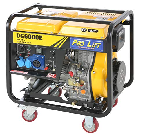 Pro-Lift-Werkzeuge Notstromerzeuger 5500W Elektro-Starter Stromerzeuger 4-Takt-Diesel-Motor Stromaggregat Generator 230V Notstromaggragat 5,5kW Stromgenerator von Pro-Lift-Werkzeuge