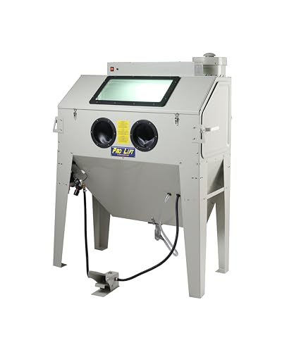 Pro-Lift-Werkzeuge Sandstrahlgerät 420 l Sandstrahlkabine Sandstrahler Seiten-Klappe 420 Liter sand blaster Industriestrahler Beleuchtung von Pro-Lift-Werkzeuge