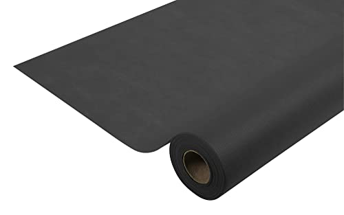 Pronappe Tischdecke R780621I 5er Pack Einweg-Tischdecken aus Spunbond-Vlies Länge 6m Breite 1,20m (pro Rolle) Farbe Schwarz Reißfestes, wasserabweisendes und abwischbares Material von Pro Nappe