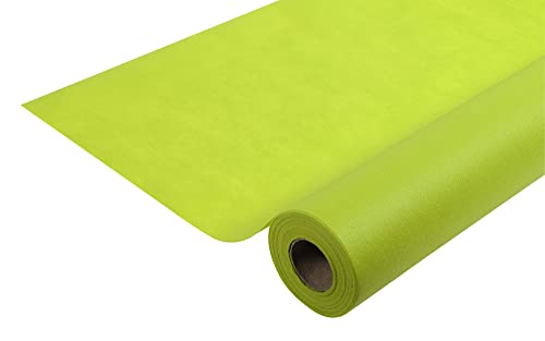 Pronappe Tischdecke R780631I 5er Pack Einweg-Tischdecken aus Spunbond-Vlies Länge 6m Breite 1,20m (pro Rolle) Farbe Kiwigrün Reißfestes, wasserabweisendes und abwischbares Material von Pro Nappe