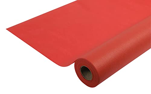 Pronappe Tischdecke R781209I Einweg-Tischdecke aus Spunbond-Vlies Länge 50,4m Breite 1,20m (pro Rolle), vorgeschnitten alle 1,20m Farbe Rot Reißfestes, wasserabweisendes und abwischbares Material von Pro Nappe