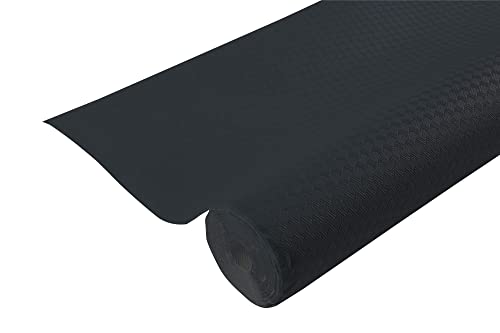 Pronappe Tischdecke 802034I Einweg-Tischdecke aus geprägtem Papier, einzigartige, ästhetische und tiefe Prägung Länge 20m Breite 1,20m (pro Rolle) Farbe Schwarz von Pro Nappe