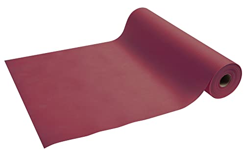 Pronappe Tischdecke R734808I Einweg-Tischläufer aus Spunbond-Vlies Länge 48m Breite 0,4m (pro Rolle) vorgeschnitten alle 1,20m Farbe bordeauxrot von Pro Nappe