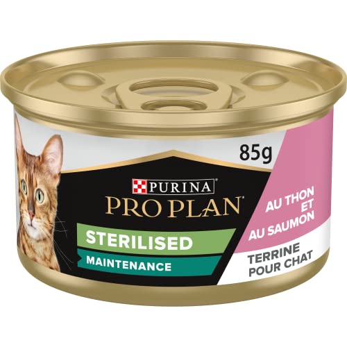 PRO PLAN STERILIZED Terrine Lachs und Thunfisch - Tabletten für ausgewachsene Katzen von PURINA Pro Plan