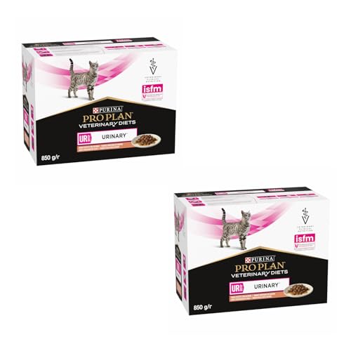 PRO PLAN Veterinary Diets UR St/Ox Urinary Lachs | Doppelpack | 2 x 10 x 85 g | Diätalleinfuttermittel für ausgewachsene Katzen | Kann zur Auflösung von Struvitsteinen beitragen PRO PLAN Veterinary Diets UR St/Ox Urinary Lachs | Doppelpack | 2 x 10 x 85 g | Diätalleinfuttermittel für ausgewachsene Katzen | Kann zur Auflösung von Struvitsteinen beitragen von Purina Pro Plan