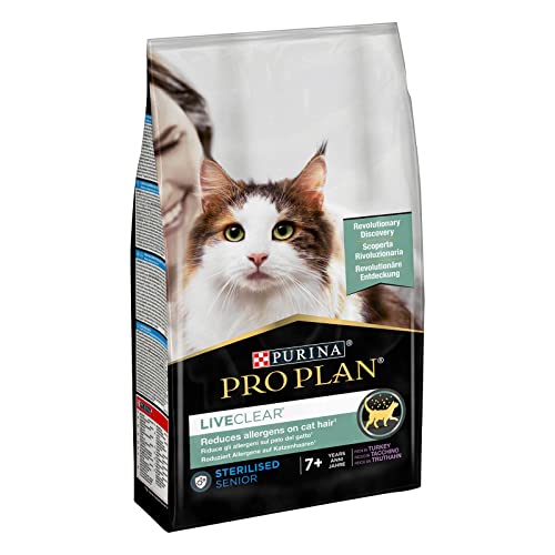 PURINA PRO PLAN LiveClear Sterilised Senior 7+ Truthahn | 1,4 kg | Schmackhaftes Alleinfuttermittel | Kann zur Unterstützung von einem gesunden Immunsystem beitragen | Mit Truthahn von Purina