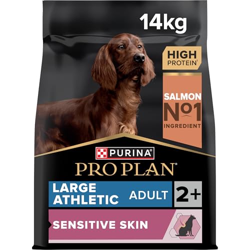 Pro Plan Large Athletic Adult Sensitive Skin, Hundefutter trocken, reich an Lachs, 1er Pack (1 x 14 kg) von PURINA PRO PLAN