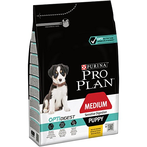 Pro Plan Dog Medium Puppy, Sensitive Digestion, Reich an Huhn, Trockenfutter Beutel von Pro Plan