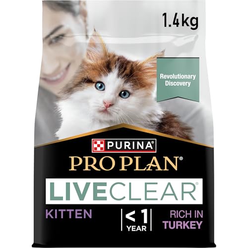 Pro Plan LIVECLEAR KITTEN, Katzenfutter trocken, reich an Truthahn, 6er Pack (6 x 1,4kg) von PURINA PRO PLAN
