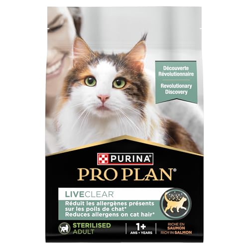 Purina Pro Plan | Liveclear | ausgewachsene Katze | sterilisiert | Reich an Lachs | Reduziert aktiv Allergene im Katzenhaar | Beutel | 2,8 kg von Pro Plan