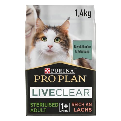 PURINA PRO PLAN LIVECLEAR STERILISED ADULT reich an Lachs 6er Pack, (6 x 1,4 kg) von PURINA PRO PLAN
